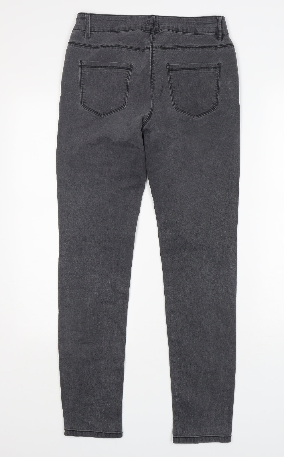 F&F Womens Grey  Cotton Skinny Jeans Size 8 L30 in Regular