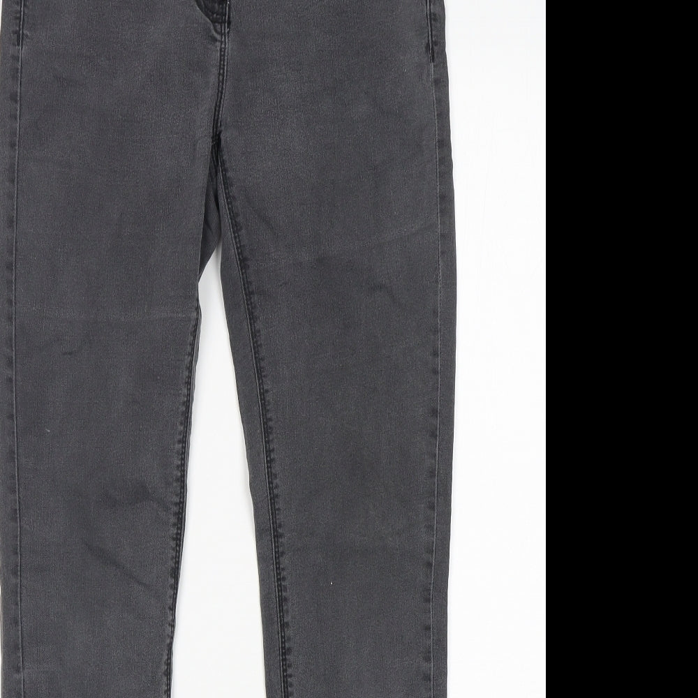 F&F Womens Grey  Cotton Skinny Jeans Size 8 L30 in Regular