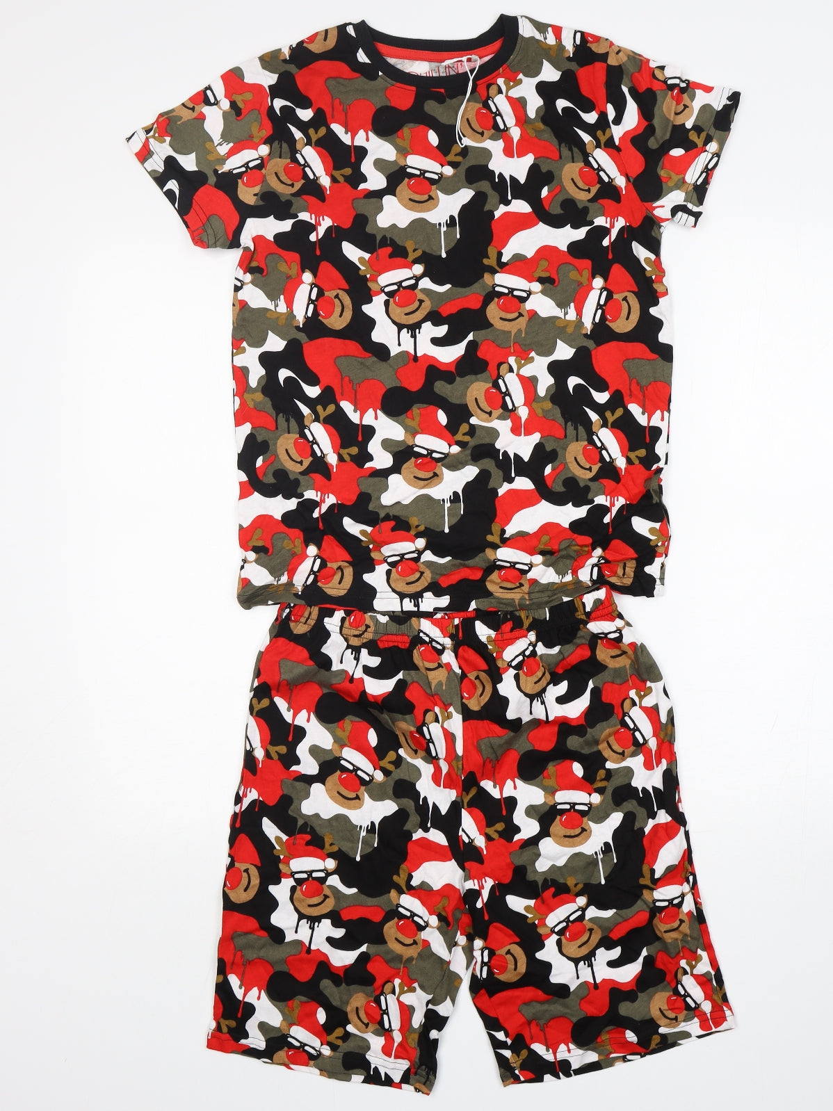 NEXT Boys Multicoloured Camouflage Cotton  Pyjama Set Size 11 Years   - Christmas