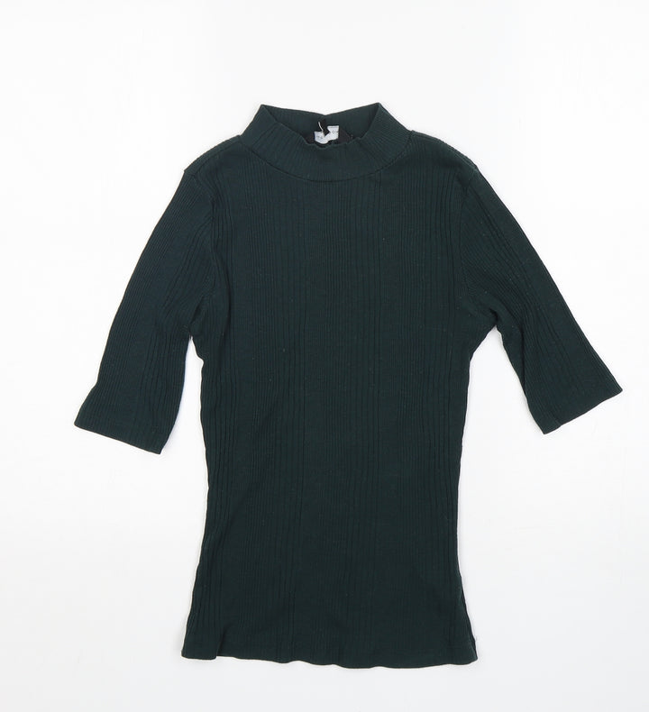 New Look Girls Green  Polyester Basic T-Shirt Size 8 Years Round Neck