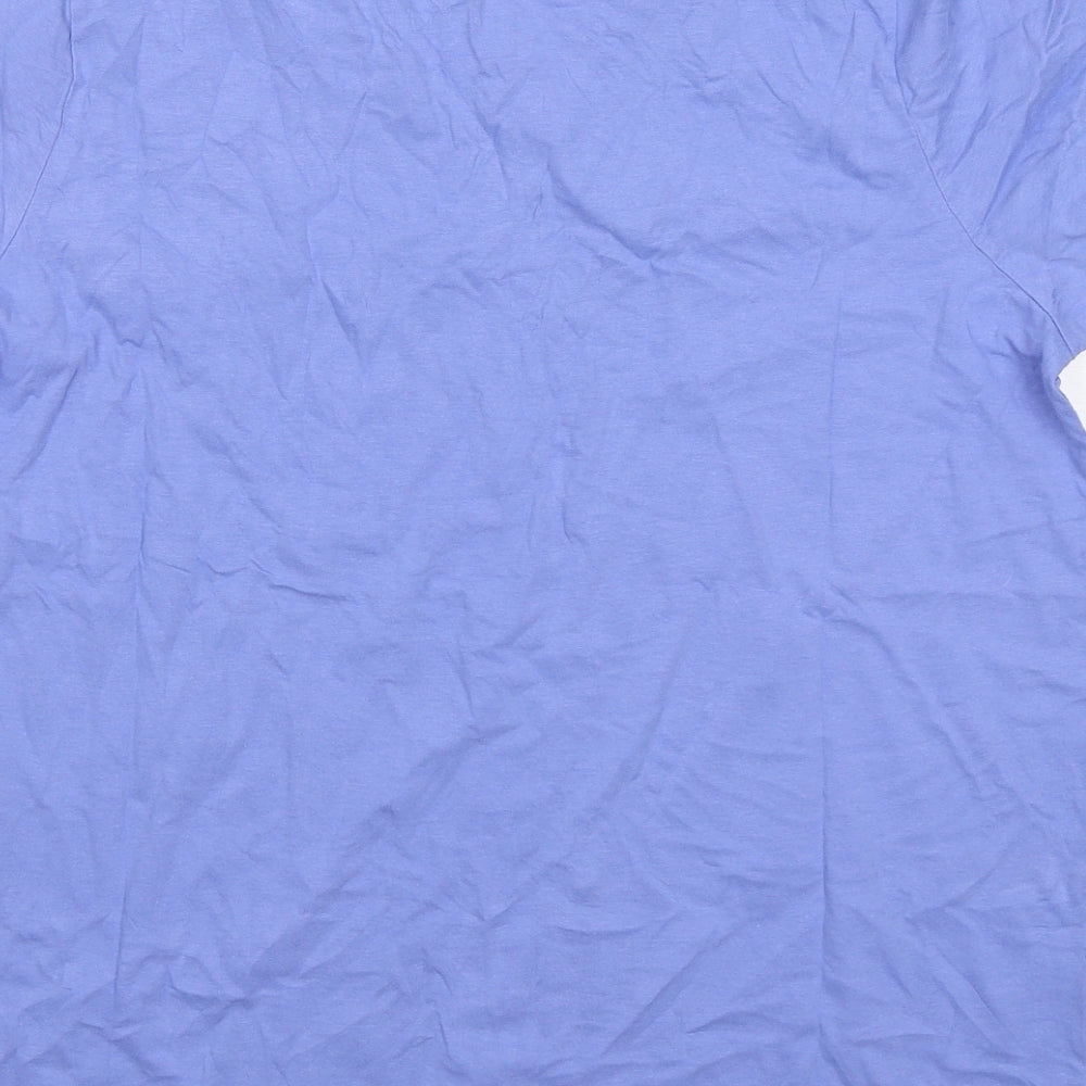 NEXT Womens Blue  Cotton Basic T-Shirt Size 18 Round Neck