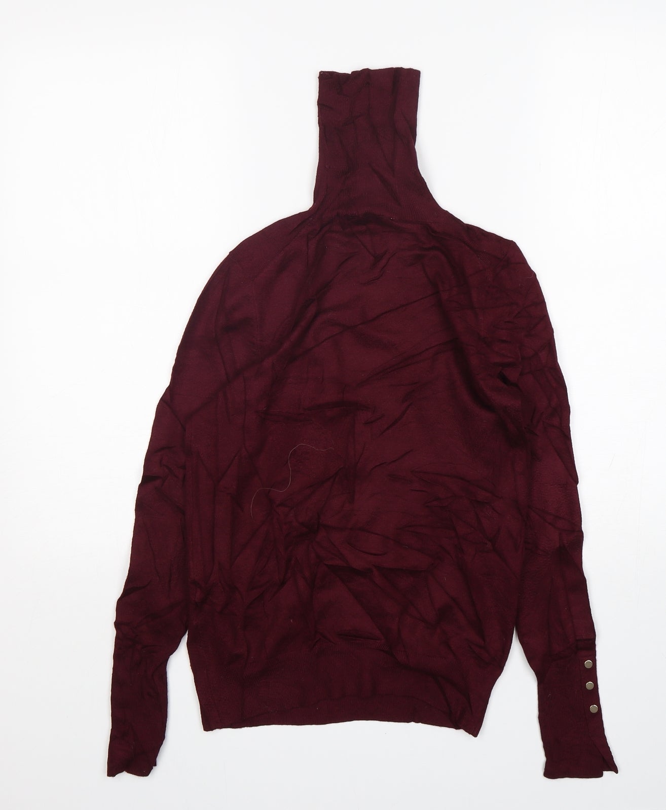 Zara Womens Purple Roll Neck  Viscose Pullover Jumper Size S
