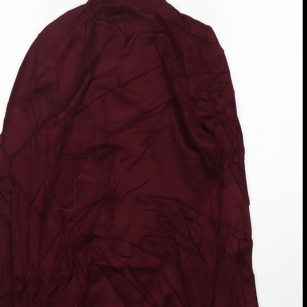 Zara Womens Purple Roll Neck  Viscose Pullover Jumper Size S