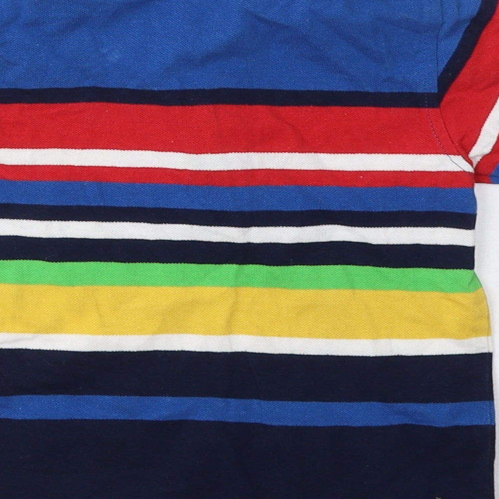 George Boys Multicoloured Striped Cotton Basic Polo Size 2-3 Years Collared Button