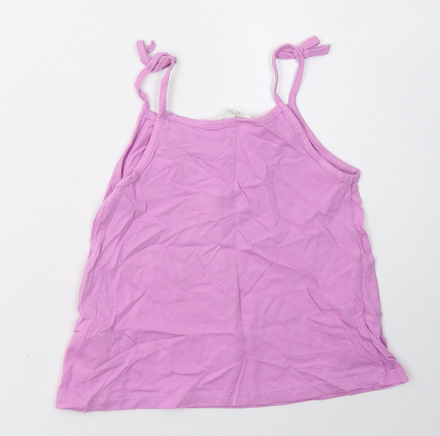 H&M Girls Purple  Cotton Basic Tank Size 2-3 Years Scoop Neck Pullover