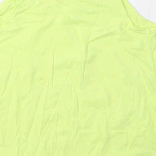 H&M Girls Green  Cotton Basic Tank Size 2-3 Years Square Neck Pullover