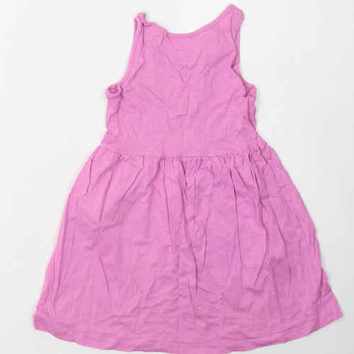 H&M Girls Purple  Cotton A-Line  Size 3-4 Years  Crew Neck Pullover