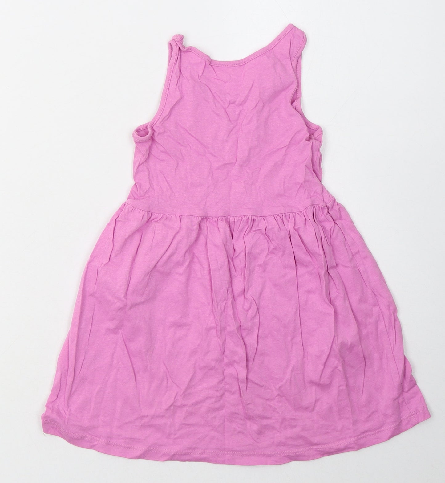 H&M Girls Purple  Cotton A-Line  Size 3-4 Years  Crew Neck Pullover