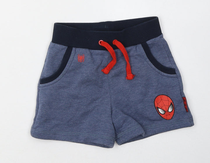 George Boys Blue Coir Sweat Shorts Size 2 Years Regular Tie - Super-Man