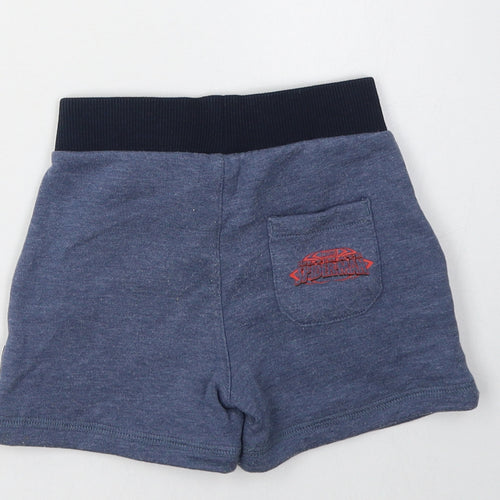 George Boys Blue  Coir Sweat Shorts Size 2 Years  Regular Tie - Super-Man