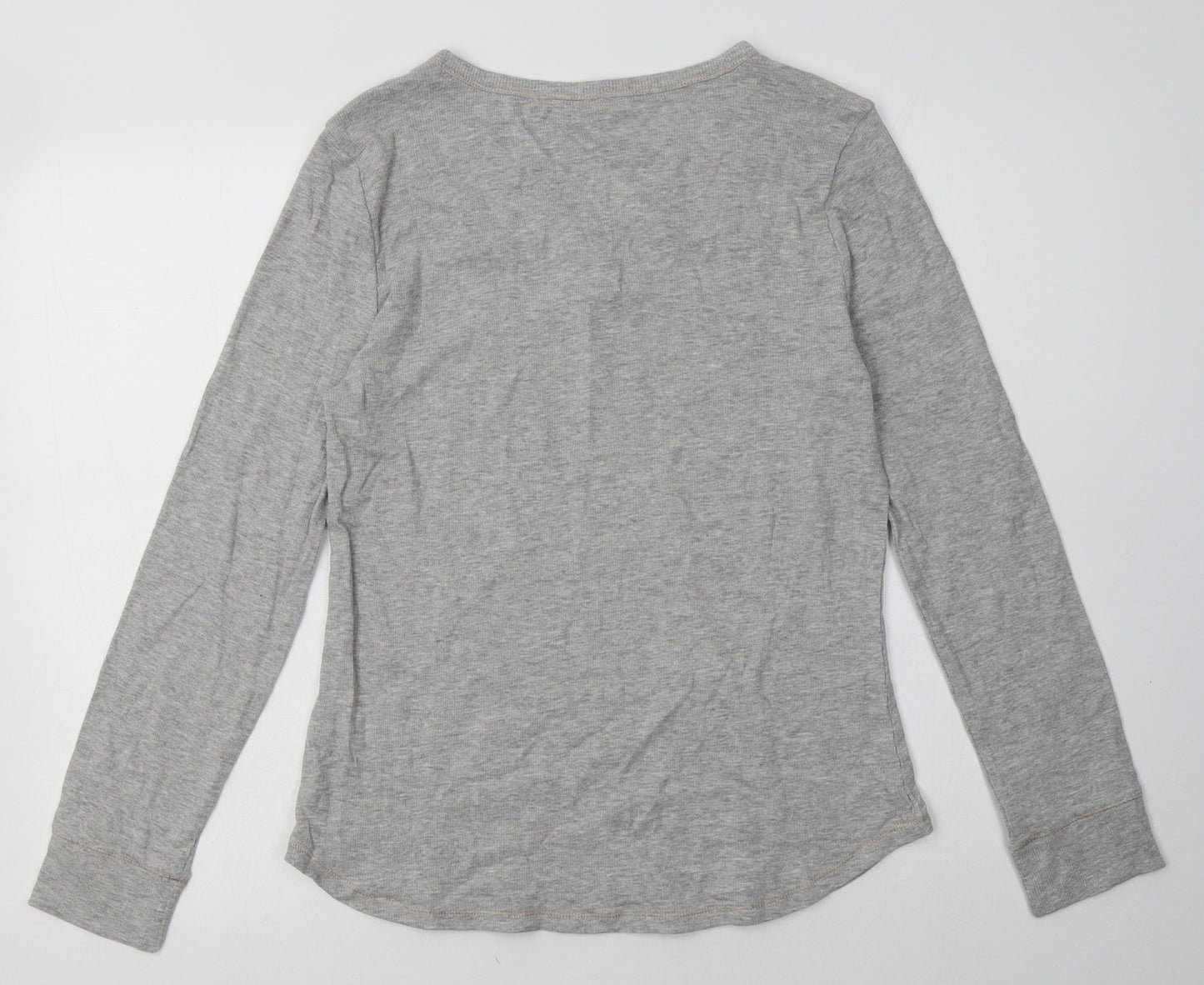 Marks and Spencer Womens Grey  Cotton  Pyjama Top Size 12