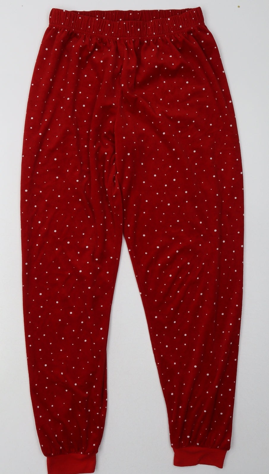 Primark Womens Red Polka Dot Polyester  Pyjama Pants Size S