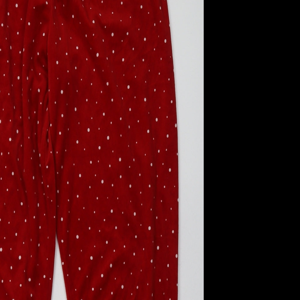 Primark Womens Red Polka Dot Polyester  Pyjama Pants Size S