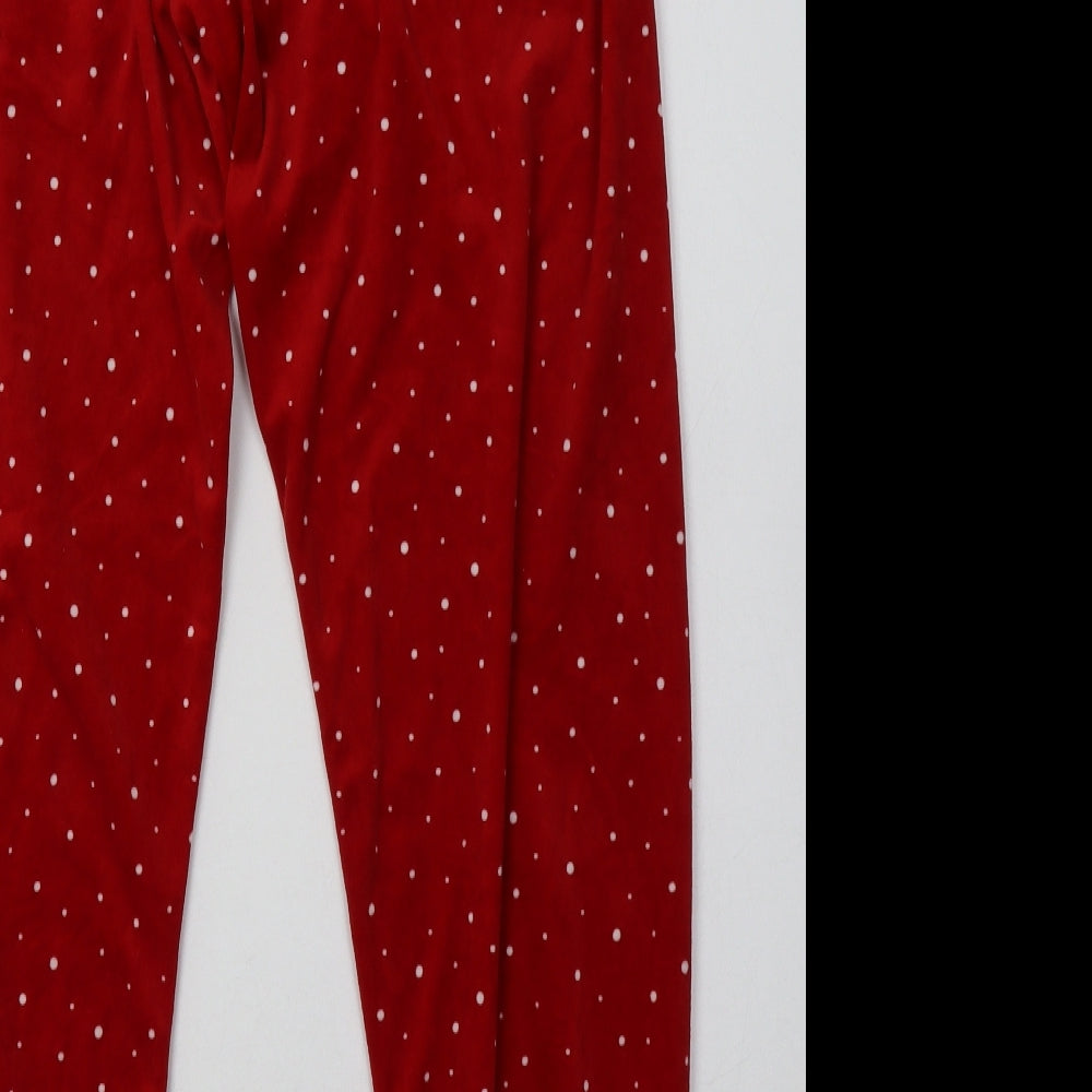 Primark Womens Red Polka Dot Polyester  Pyjama Pants Size S