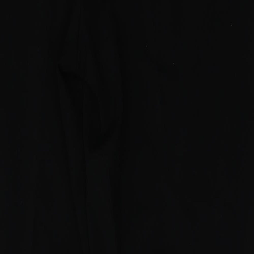 Marks and Spencer Mens Black  Polyester Trousers  Size 40 L34 in Regular Hook & Eye