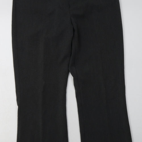 BHS Womens Grey  Polyester Trousers  Size 12 L30 in Regular Hook & Eye