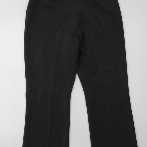 BHS Womens Grey  Polyester Trousers  Size 12 L30 in Regular Hook & Eye