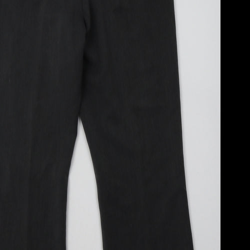 BHS Womens Grey  Polyester Trousers  Size 12 L30 in Regular Hook & Eye
