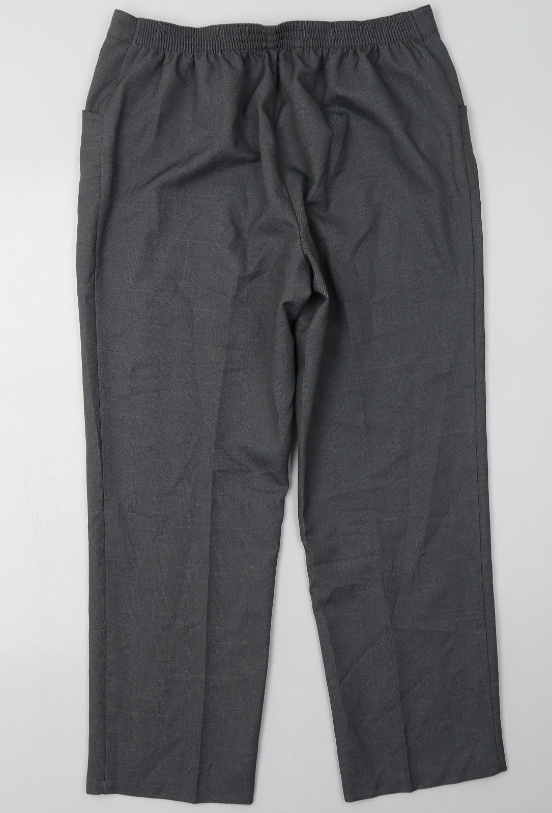 Marks and Spencer Womens Grey  Polyester Trousers  Size 14 L28 in Regular