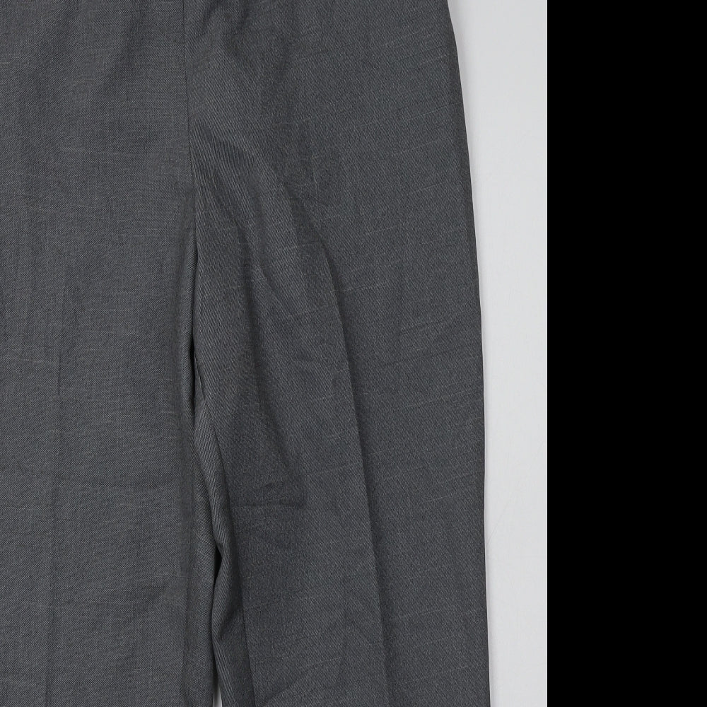 Marks and Spencer Womens Grey  Polyester Trousers  Size 14 L28 in Regular