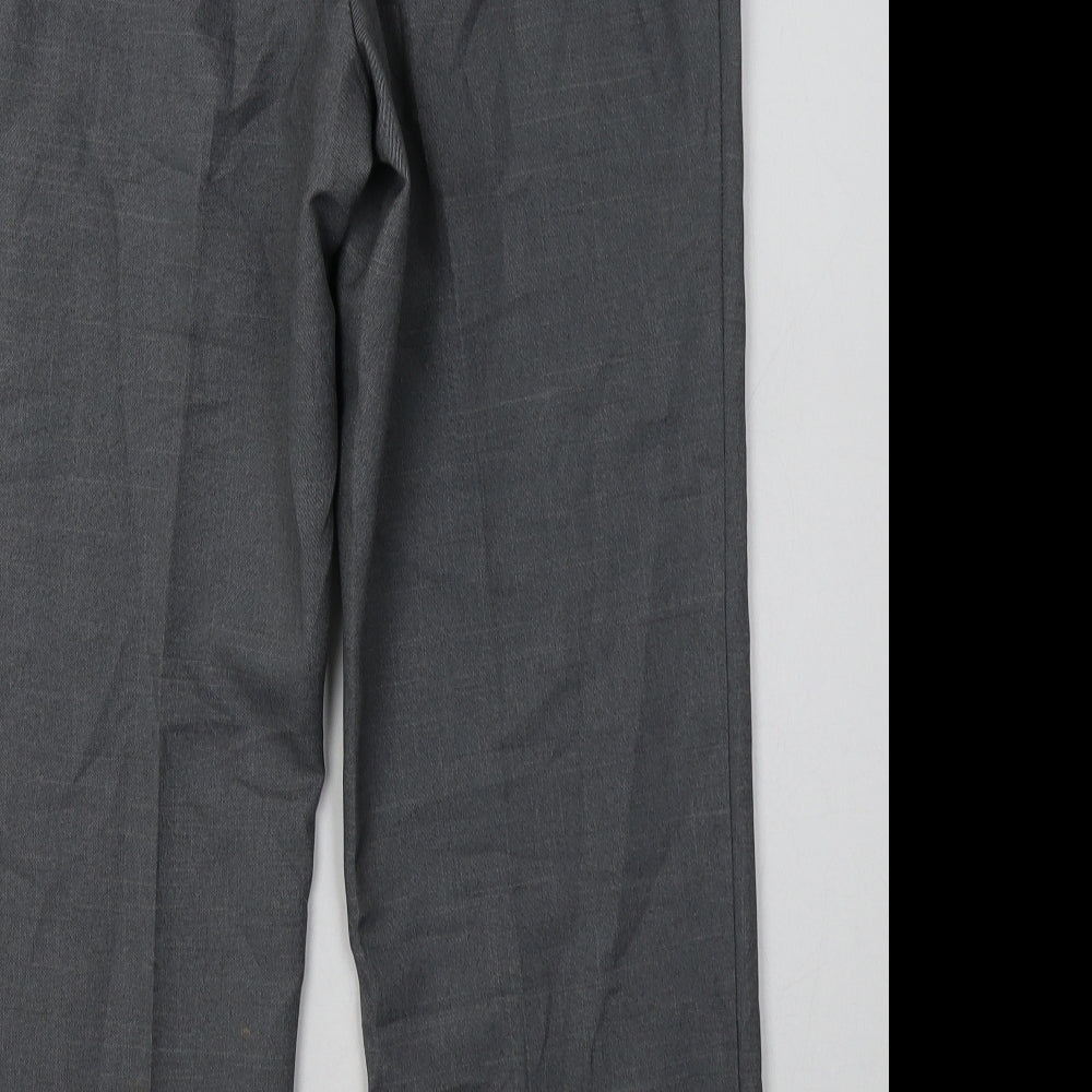 Marks and Spencer Womens Grey  Polyester Trousers  Size 14 L28 in Regular