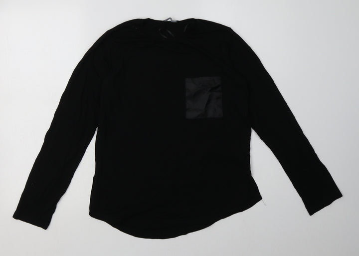 Select Womens Black Viscose Pullover Sweatshirt Size S Pullover