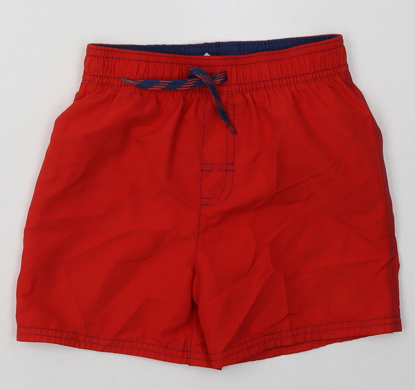 George Boys Red  Polyester Sweat Shorts Size 5-6 Years  Regular Tie