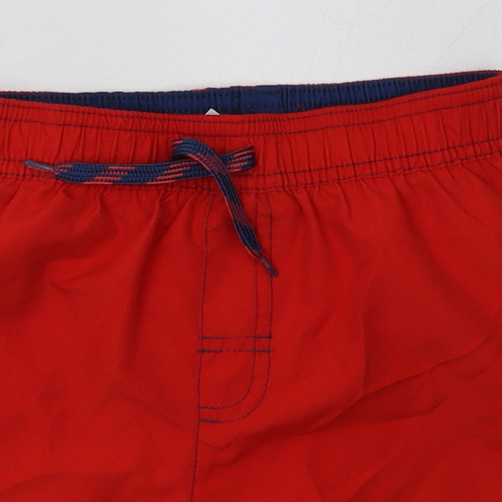 George Boys Red  Polyester Sweat Shorts Size 5-6 Years  Regular Tie