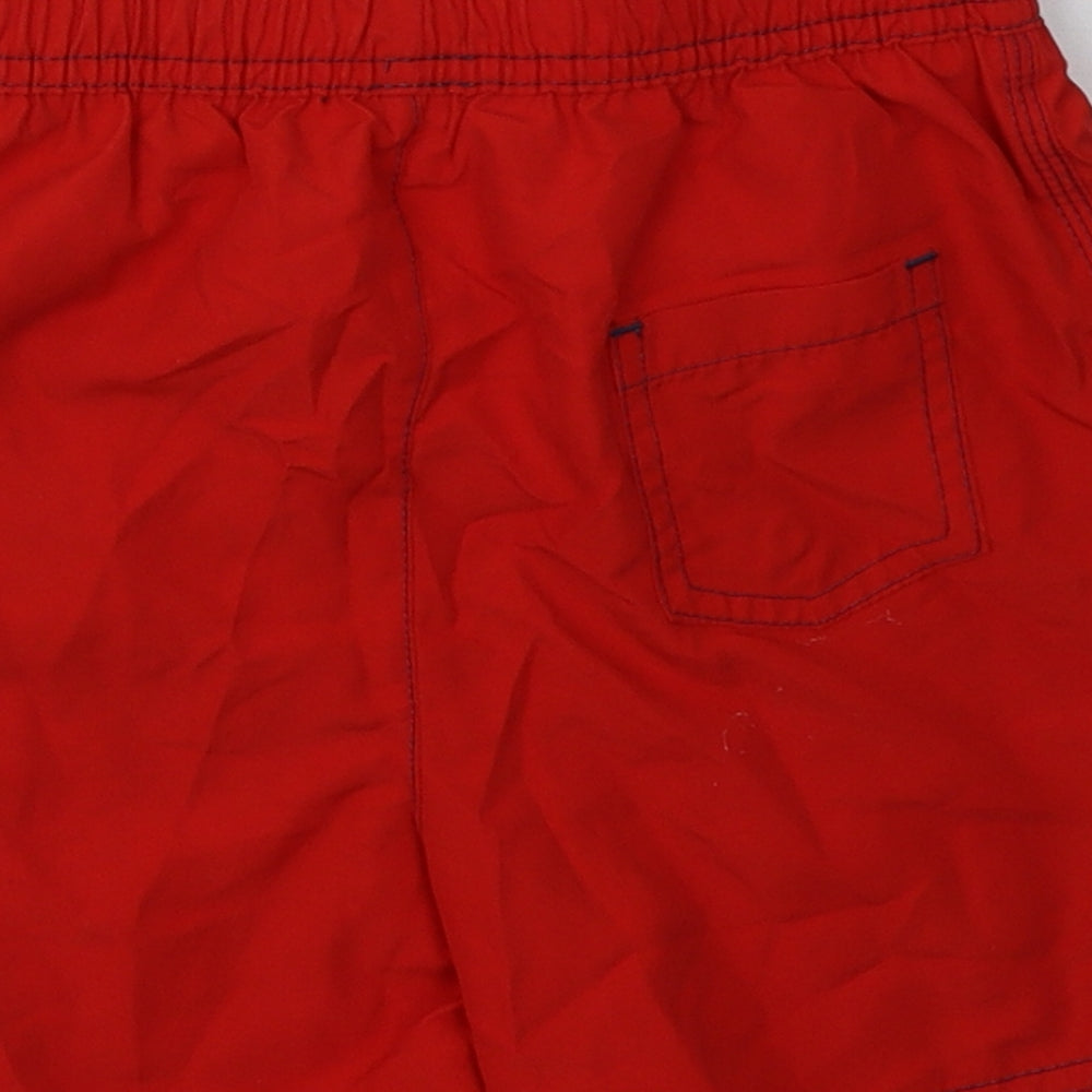 George Boys Red  Polyester Sweat Shorts Size 5-6 Years  Regular Tie