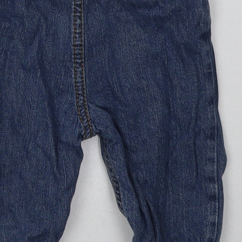 F&F Boys Blue  Cotton Capri Trousers Size 3-6 Months
