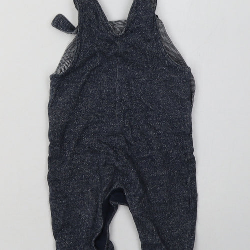 George Boys Blue  Cotton Dungaree One-Piece Size 3-6 Months  Button