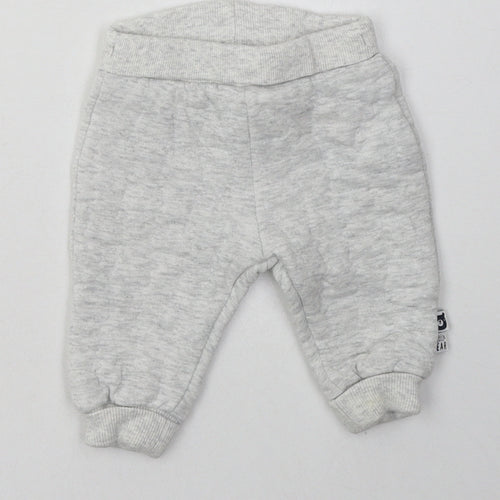 F&F Boys Grey  Cotton Jogger Trousers Size 3-6 Months