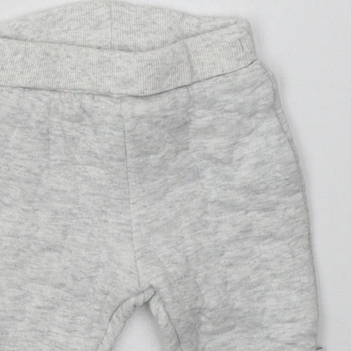 F&F Boys Grey  Cotton Jogger Trousers Size 3-6 Months