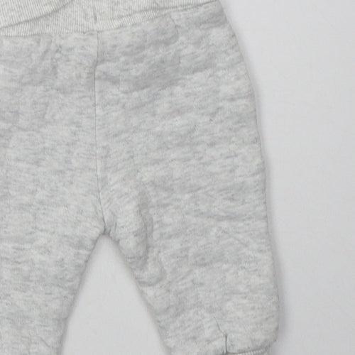 F&F Boys Grey  Cotton Jogger Trousers Size 3-6 Months