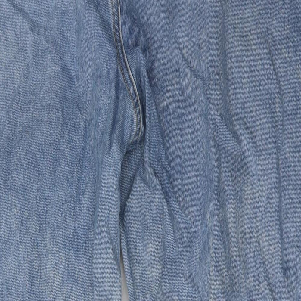 Primark Womens Blue  Cotton Mom Jeans Size 20 L32 in Regular Button