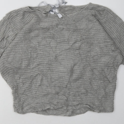 Preworn Womens Grey  Acrylic Pullover Sweatshirt Size S  Pullover