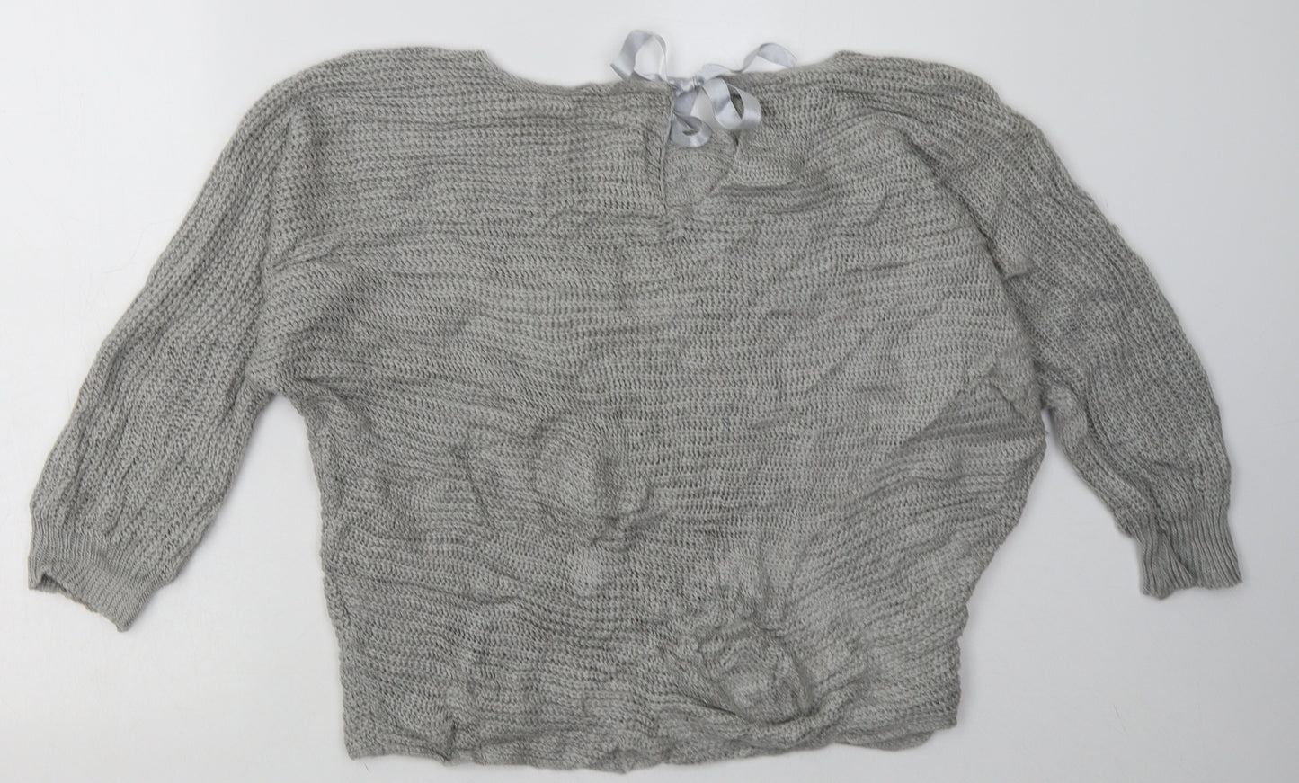 Preworn Womens Grey  Acrylic Pullover Sweatshirt Size S  Pullover