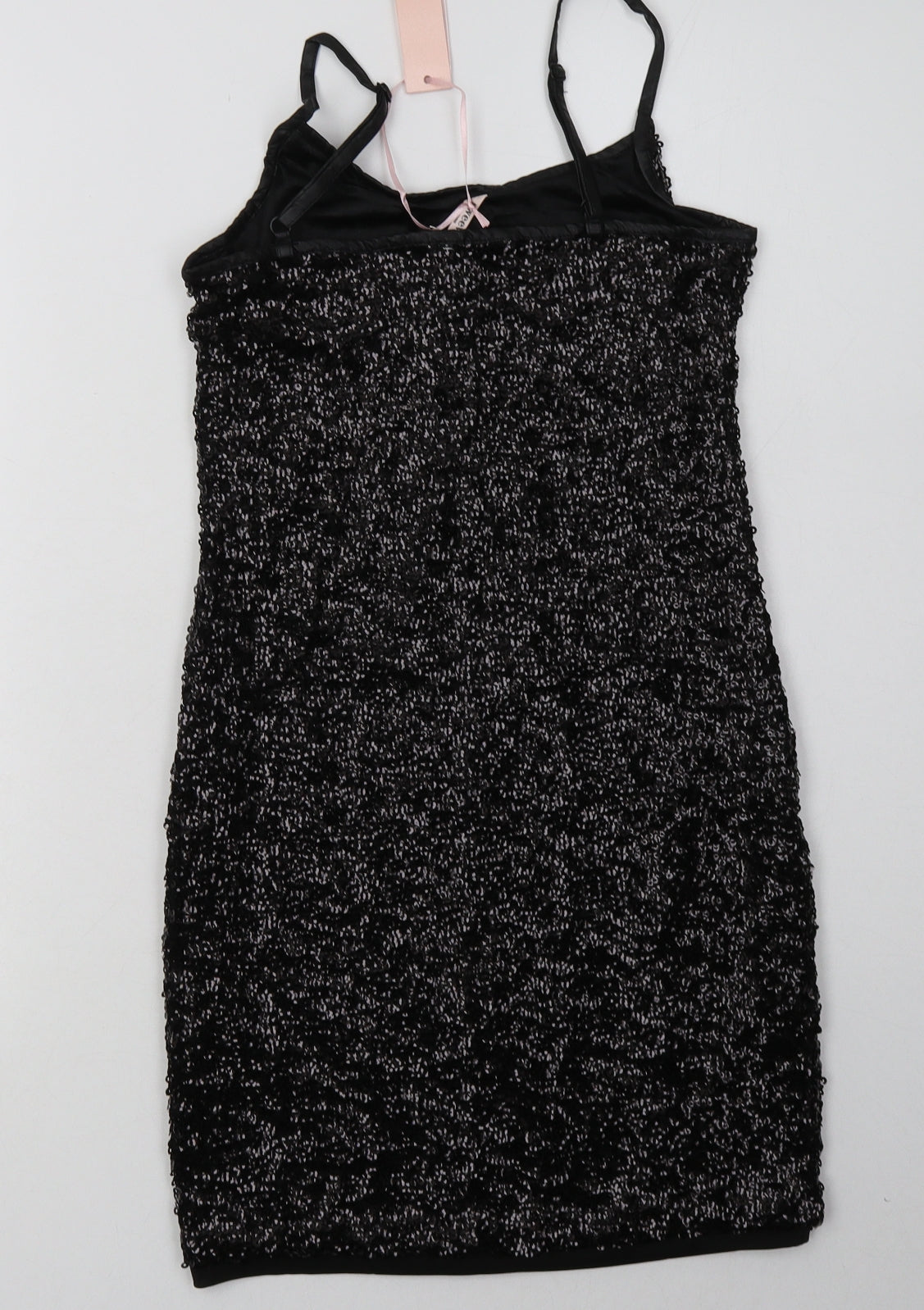 Sweewe Womens Black  Polyester Bodycon  Size S  Scoop Neck Pullover - Sequin Detail