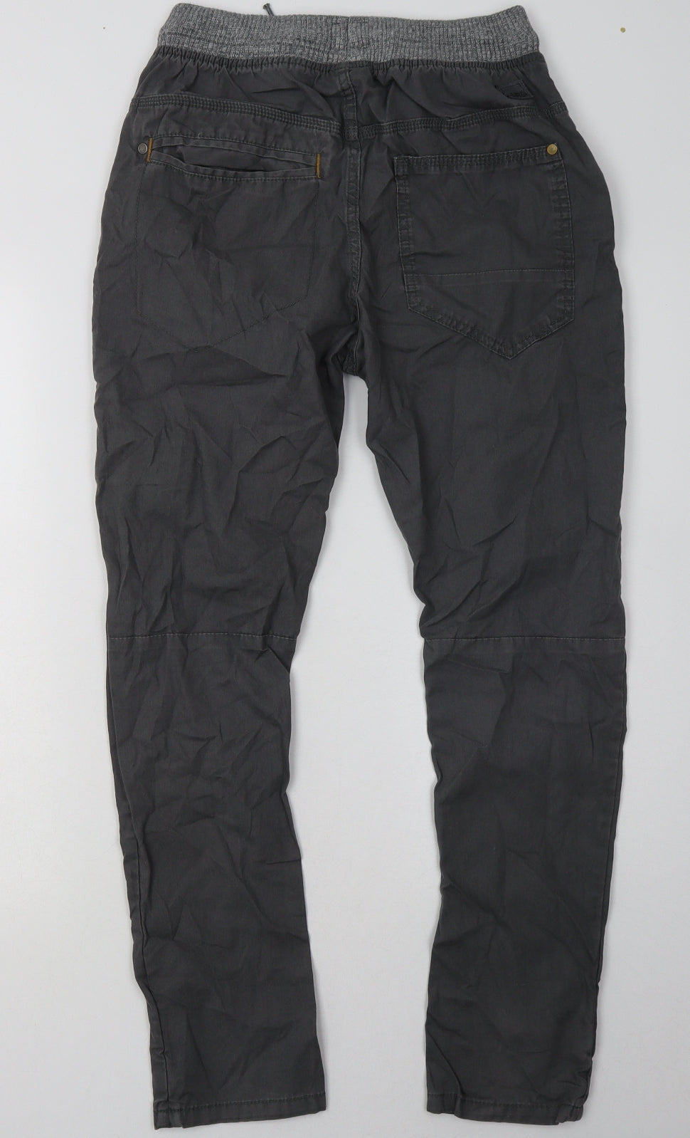 NEXT Boys Grey  Cotton Capri Trousers Size 13 Years  Regular Tie