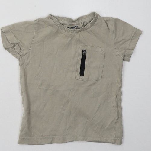 NEXT Boys Green  Cotton Basic T-Shirt Size 12-18 Months Crew Neck Pullover