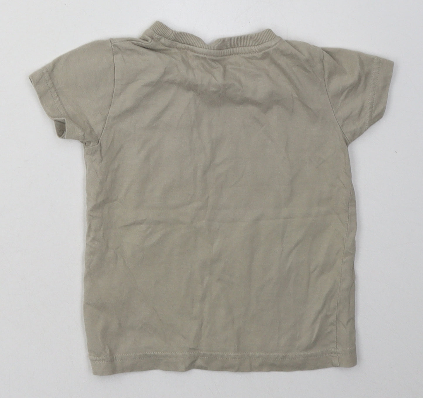 NEXT Boys Green  Cotton Basic T-Shirt Size 12-18 Months Crew Neck Pullover