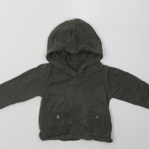 Matalan Boys Green  Cotton Basic Casual Size 3-6 Months Crew Neck Pullover