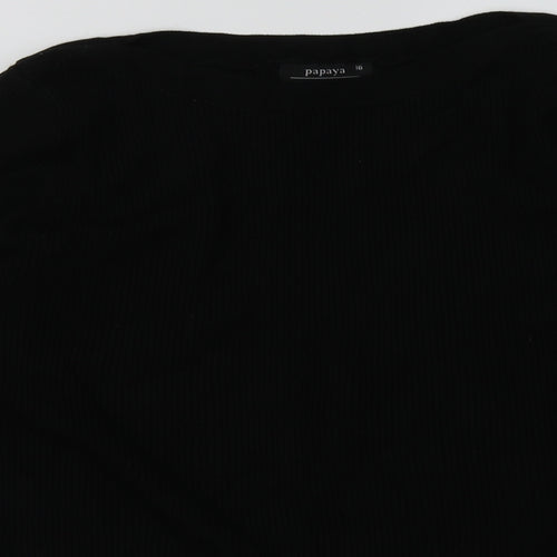 Matalan Womens Black  Viscose Pullover Sweatshirt Size 16  Pullover