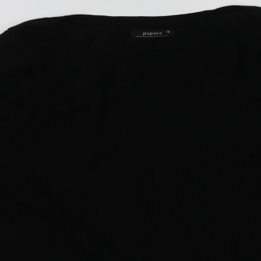 Matalan Womens Black  Viscose Pullover Sweatshirt Size 16  Pullover