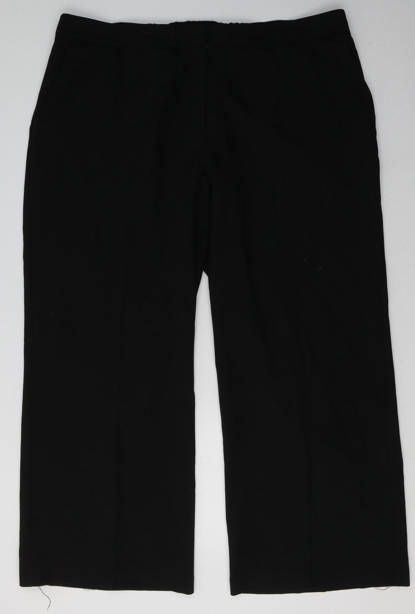 capsule Womens Black  Polyester Trousers  Size 22 L32 in Regular Hook & Eye