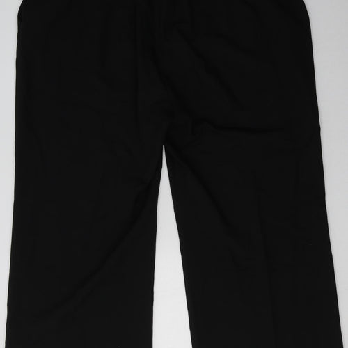 capsule Womens Black  Polyester Trousers  Size 22 L32 in Regular Hook & Eye