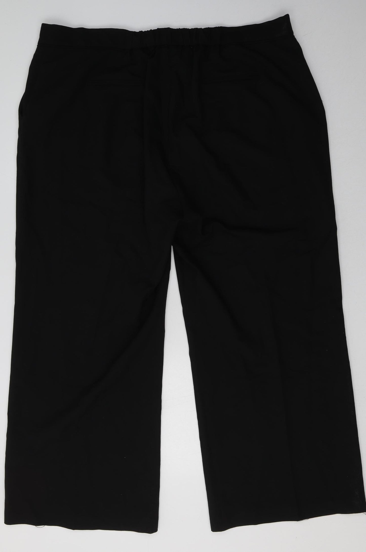 capsule Womens Black  Polyester Trousers  Size 22 L32 in Regular Hook & Eye
