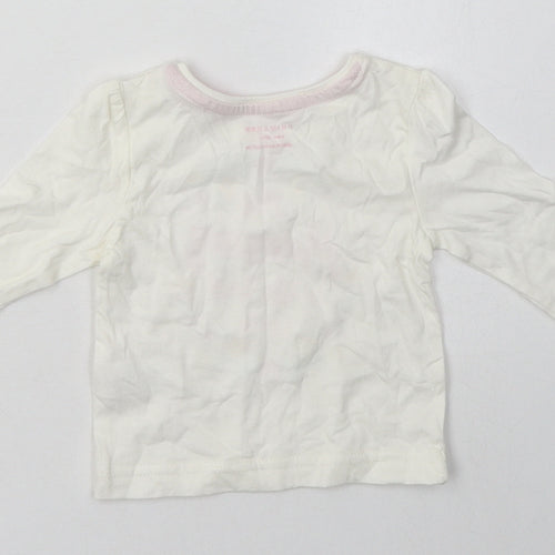 Primark Girls White  Cotton Basic Casual Size 3-6 Months Crew Neck Pullover - my mummy is the best