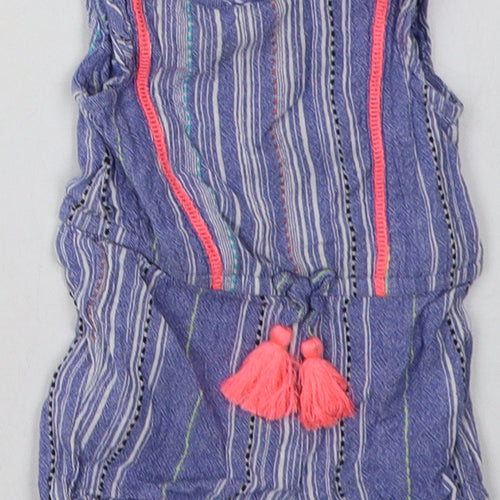 F&F Girls Black Striped Cotton Bodysuit Outfit/Set Size 0-3 Months  Button