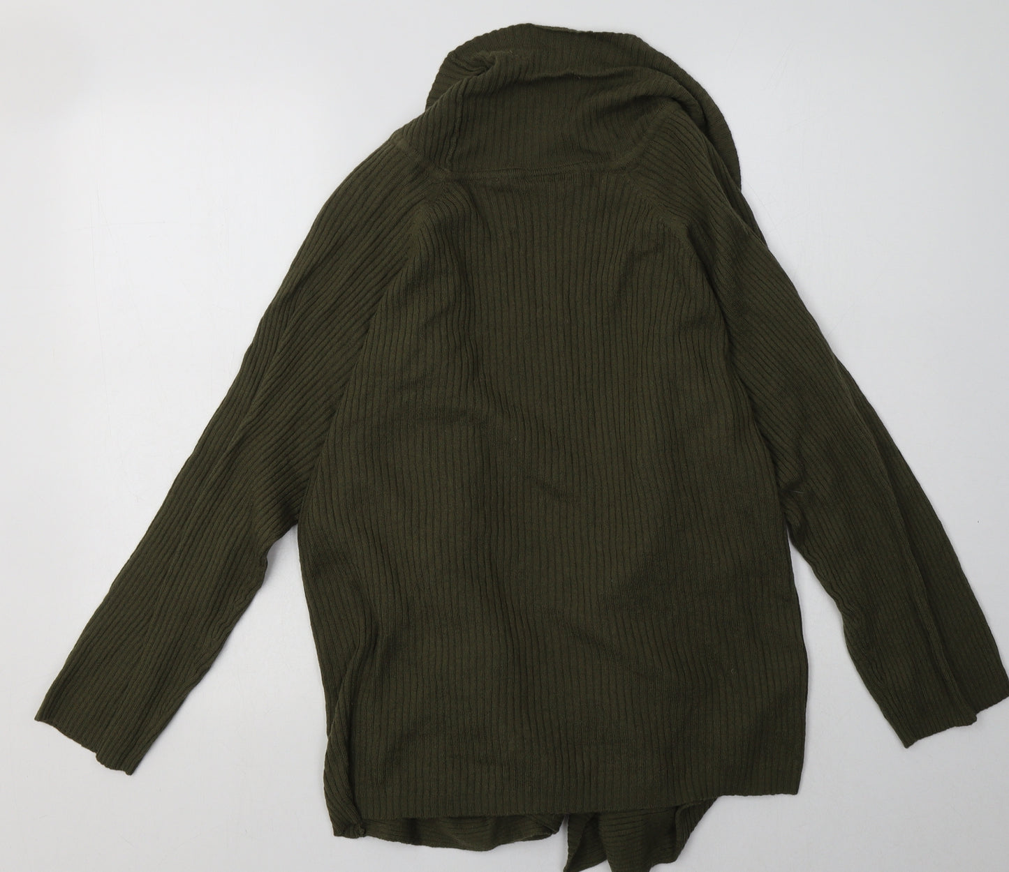 lady m  Womens Green V-Neck  Wool Cardigan Jumper Size 26